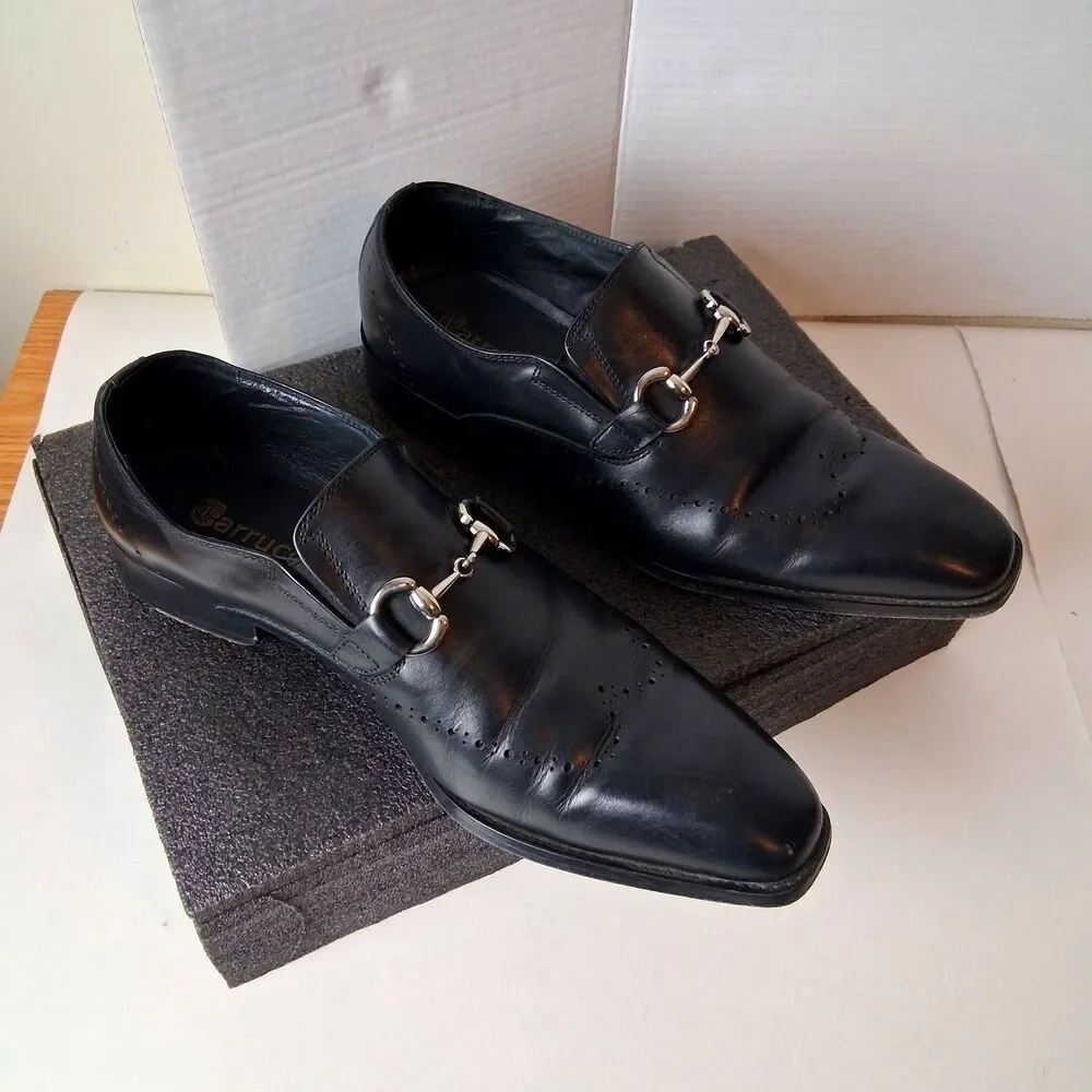 Carrucci Burnished Calfskin Slip-On Dress Shoe Loafers for Men Size 12 US USED